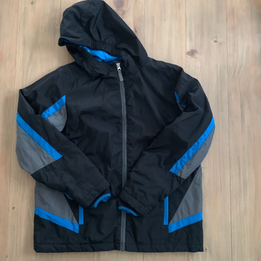 Lands’ End | Black & Blue Warm Hooded Winter Coat